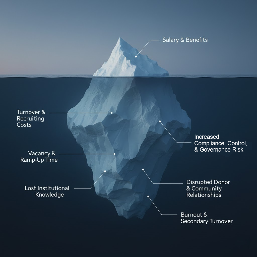 The iceberg of turnover costs - salary and benefits are just the tip