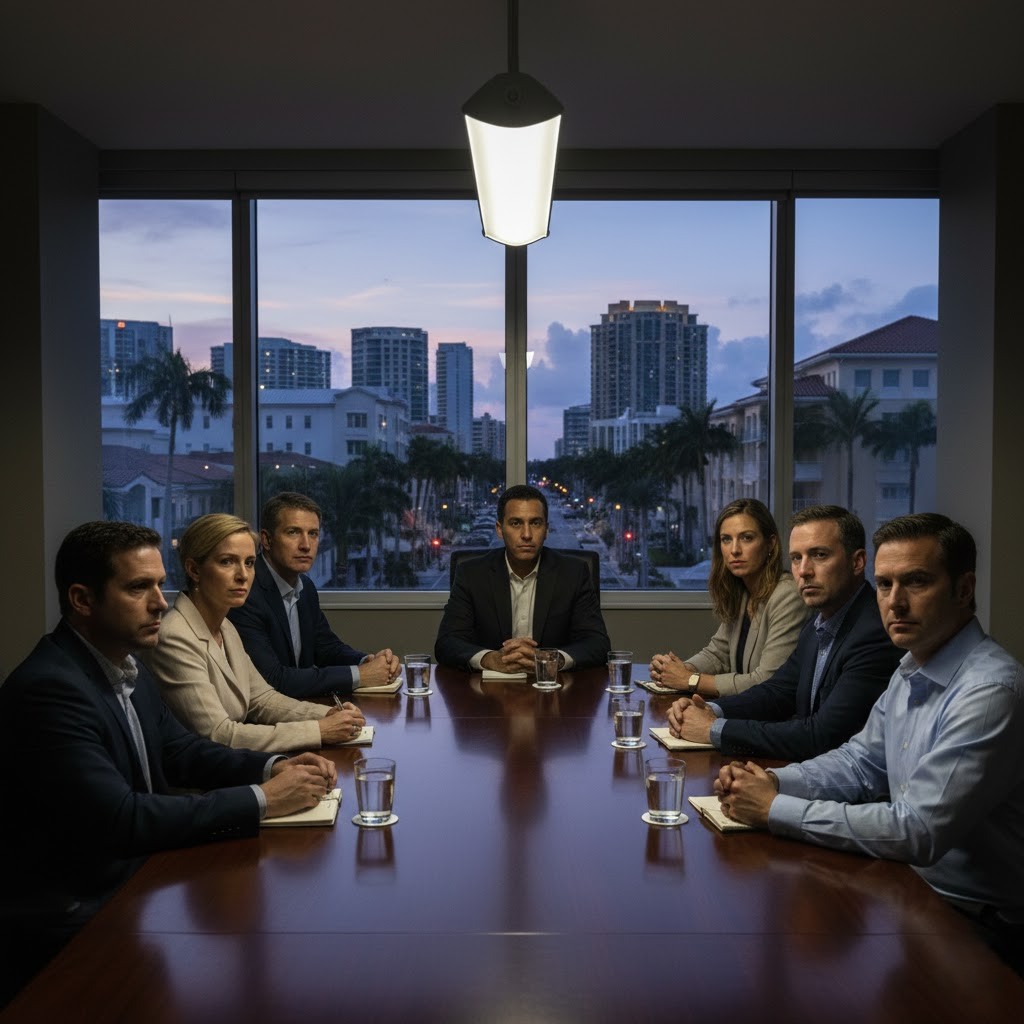 Foundation board room - where compensation decisions shape organizational capacity