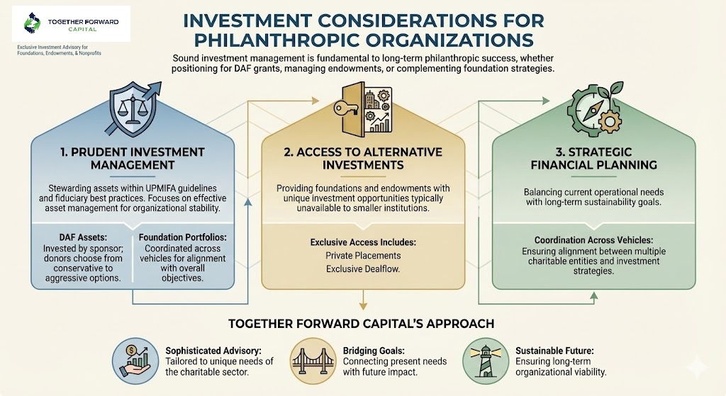 Investment Considerations for Philanthropic Organizations - Prudent management, alternative investments, and strategic planning