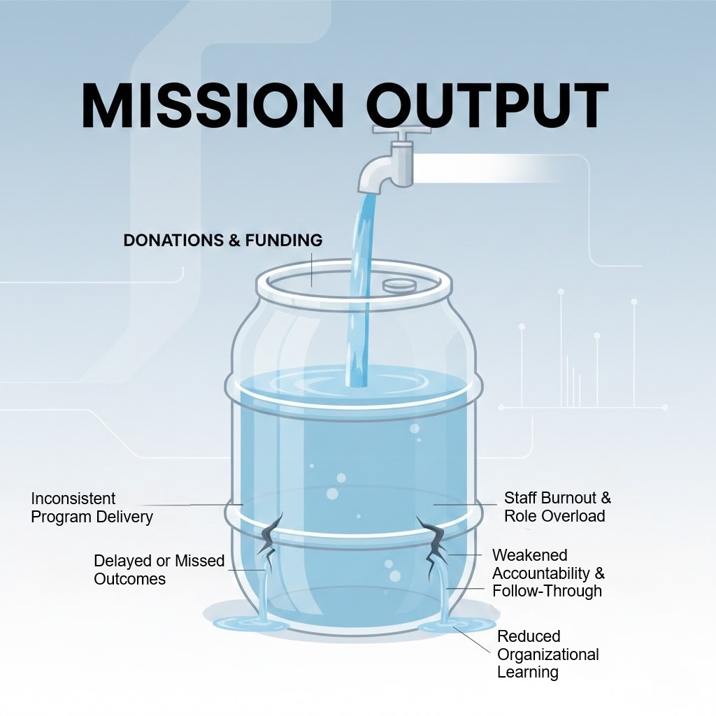 Mission Output leaking through organizational cracks